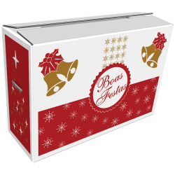 Caixa Grande de Natal c/ pegas 60x20x40cm